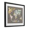 Stupell Industries Kid's Map Of World Brown Framed Print Under Glass, design by Carla Daly